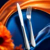 Silver stainless steel knife and fork set, home Western tableware gift box Specification image